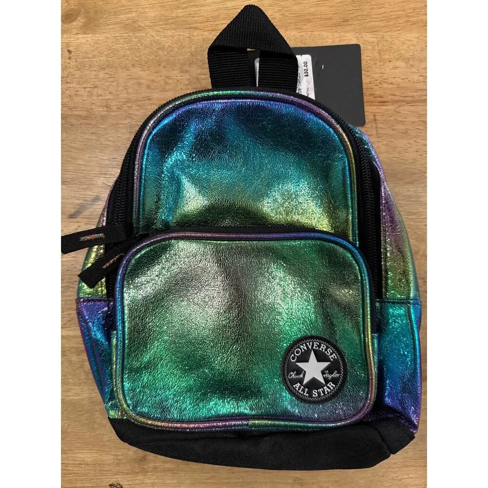 NEW Converse Mini Jewel Ombre Foil Backpack Multicolor / Iridescent (2A5438 W6U)
